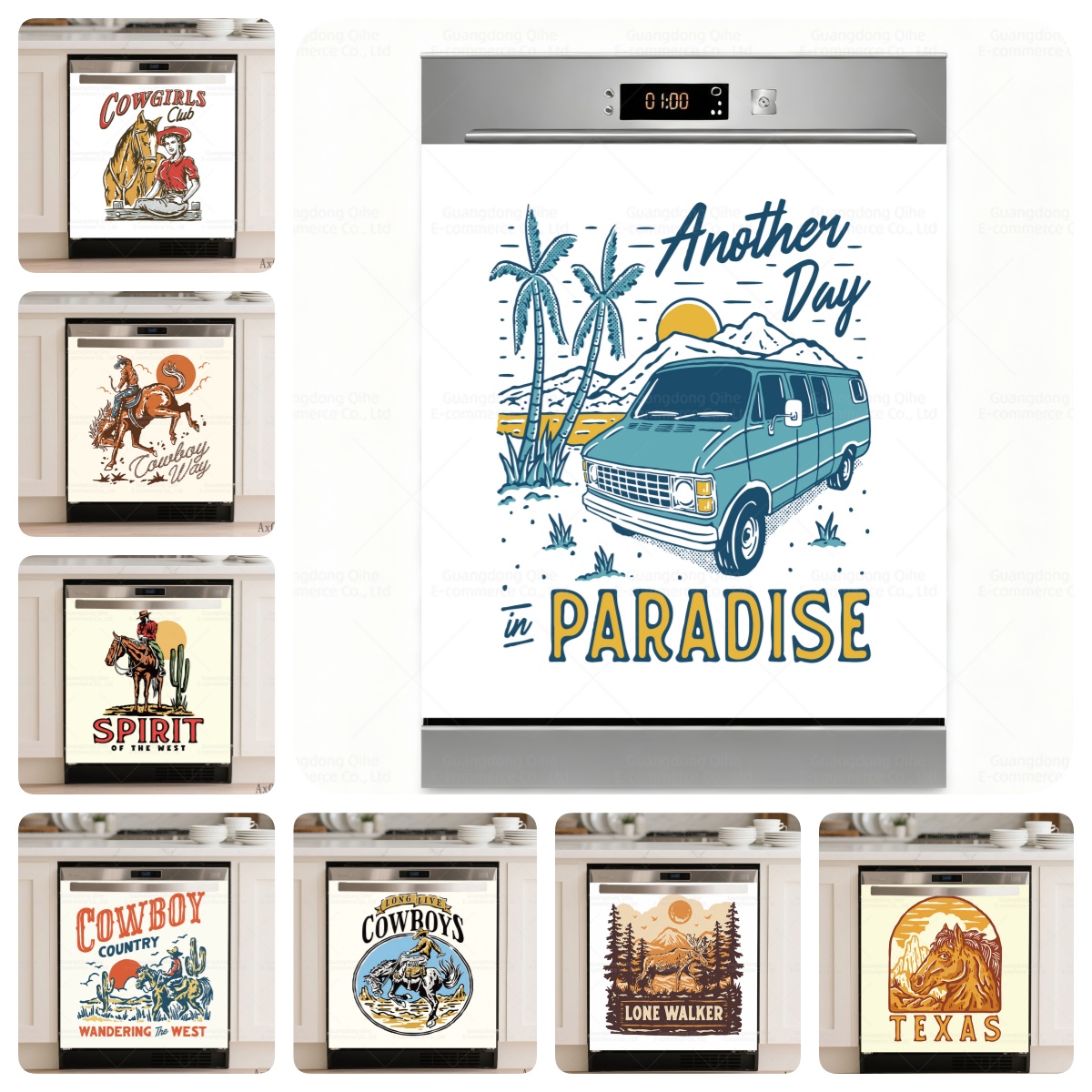 Furniture Paradise & Hardware Ghaziabad - Naklejki do zmywarki Western Cowboy &