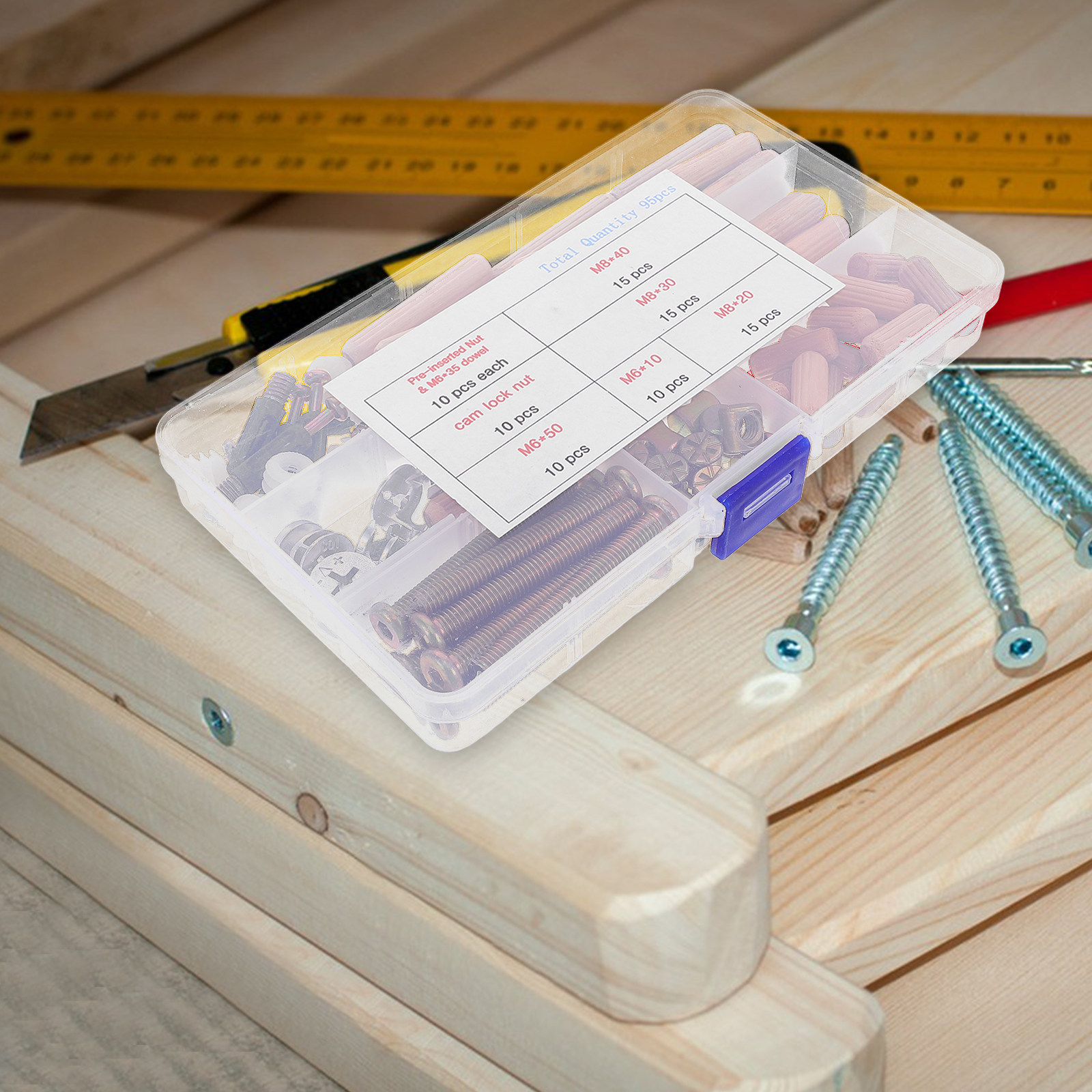 95-częściowy zestaw łączników  – Furniture Hardware Bolts recenzja i cena